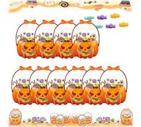Halloween Candy Bag - Sacchetti per caramelle da 50 g, borsa per feste in cestino trasparente | contenitore per feste a favore, sacco per snack riutilizzabili, involucro decorativo