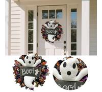 Halloween Candy Bowl for Home decorazione per porta d'ingresso, crea un'atmosfera immediatamente riconoscibile per la tua casa. Cartelli Di Halloween Porta D'ingresso (White, 40cm)