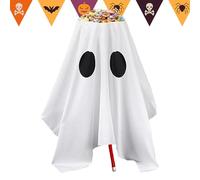 Halloween Candy Bowl Stand, Ghost LED Treats Holder Decoration, Light-Up Trick or Treat Station, Resin Candy Dispenser, For Indoor Outdoor Porch Lawn Patio Yard Party Décor Kids Guests