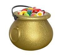 Halloween Candy Cauldron, Witch Candies Bucket, with Handle Portable Trick-Or-Treat Container Party Prop, Candy Bowl for Kids, Man, Women, Adults, Indoor, Outdoor, Holiday, Home, Festival Decor