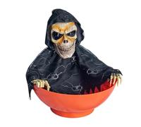 Halloween Candy Holder - Animated Skeleton Dish | Battery Powered Decor