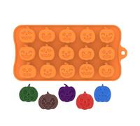 Halloween Candy Molds - Halloween Chocolate Candy Gummy Mold, 15 Cavity Silicone Tray | Microwave Oven Safe Holiday Baking Tool, Homemade Treat Fondant Jelly Pastry Cake Decoration