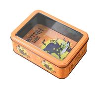 Halloween Candy Tin | Cookie Storage Box | Contenitore per biscotti Halloween | 18,6 x 13,3 x 6,7 cm robusto di stagno 180 g | Mantiene caramelle e organizzati per feste ed eventi di