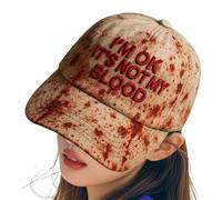 Halloween Cap-Unisex Ombrellone Da Baseball Regolabile Con Modelli Di, Fantasmi E Pipistrelli, Accessorio Per Feste Per Costumi, Cappello Sportivo Casual Per Il Tema E La Notte Vestu