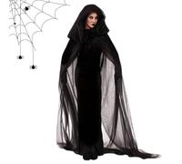 Halloween Cape con Cappuccio - Cloak, Abbigliamento da Gotico | Adolescenti Costume da stregone Lunghezza del Pavimento, Veste da Vampiro per Le Feste di palcoscenico per Campioni