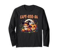 Halloween Capybara Witch Capy-Boo-Ra Jack-o-Lantern Zucca Maglia a Manica