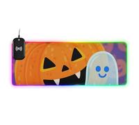 Halloween Carino Zucche e Fantasmi Wirel Ricarica Glowing Mouse pad Big Modern gameing 89,9 x 39,9 cm Mouse pad Charger mat