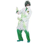 HALLOWEEN CARNEVALE COSTUME VESTITO DR TOXIC SCIENZIATO PAZZO UOMO TAGLIA M