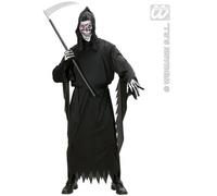 HALLOWEEN CARNEVALE COSTUME VESTITO GRIM REAPER IL CUPO MIETITORE UOMO TAGLIA M