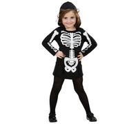 VESTITO CARNEVALE SCHELETRO GLAMOUR 4-5 ANNI h 116 CM cod.13542