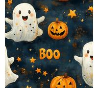 Halloween Carta da Parati Autoadesiva 0.4x20 m Fantasma Zucca Stella Pellicola Adesiva per Mobili Impermeabile Carta Adesivo Ispessita Opaco Sticker per Muro Cucina Armadio Cassetto e Scaffali