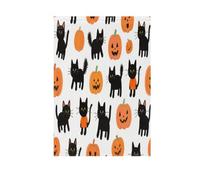 Halloween Cartoon Gatti Neri Zucche bandiere di pace per esterni pasqua porta banner per la decorazione del portico 28x40 doppia faccia