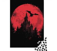 Halloween Castle Moon Poster Puzzle Impossible 1000 Pezzi Decorazione Per La Casa. Rilassamento E Intelligence Per Adulti E Ragazzi Da 14 Anni 70x50cm/1000pcs