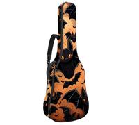 Halloween Castle Pattern 6 Chitarra Acustica Borsa con 2 Tasche Tracolla Regolabile e Gancio Posteriore, Adatto per Chitarre Elettriche, Bassi e Chitarre Classiche, Modello castello di Halloween,