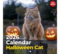 Halloween Cat Calendar 2026: Twelve months of mysterious feline moments and festive scenes
