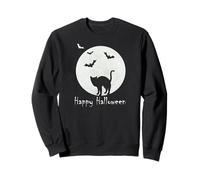 Halloween Cat Moon I Bat Pumpkin Halloween Felpa