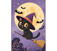 Halloween Cat Notebook: Cute Witch Hat Kitten Journal for Spooky Season - 6x9 Lined Notebook for Writing, Notes & Halloween Fun: Perfect Halloween ... for School, Work, Journaling & Creativity