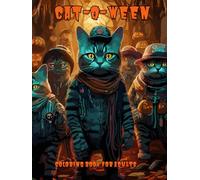 Halloween Cat-o-ween coloring book for adults