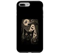 Halloween Cat Selfie spaventoso rapimento alieno gatti UFO volare Custodia per iPhone 7 Plus/8 Plus