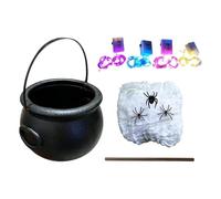 Halloween Cauldron - Bubbling Candy Bucket - Decorative Kit With Led Lights