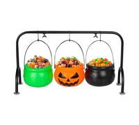Halloween Cauldron da servizio - piatti di caramelle a tema strega, contenitore per feste gotiche | Stand per display da 3 pezzi con design creativo, accento festivo per il matrimonio per il dessert a