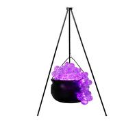 Halloween Cauldron Lights - Cauldron Yard Decor, Treppiede Display Ciotola | Costruzione robusta: decorazione spaventosa per esterni - Set di sentieri da giardino, Haunted House Requence