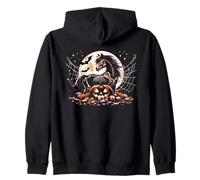 Halloween Cavallo Scheletro Creepy Spooky Ragazze Grafica Felpa con Cappuccio