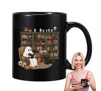 Halloween Ceramic Pumpkin Coffee Cup, 400ml Spooky Fall Teapot Water Mug, Travel Camping Kitchen Dorm Drinkware, Festive Seasonal Beverage Holder, Cute Decorative Hot Cold Drink Cup