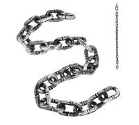 Halloween Chains, Fake Chains, PP 5 Feet Realistic Props for Indoor Parties, Haunted Houses, Prison, Jail, Graveyard Themes, Scary Decor, Halloween Events and Themed Parties, 7.5x4.5cm