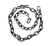 Halloween Chains, Party Props, 5ft Flexible Links,2.95x1.77 Inches, Finish Texture, Ideal for Indoor Party Decorations Haunted House Prison Jail Graveyard Display, Long Lasting Use