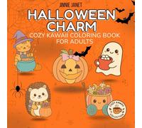 Halloween Charm - Cozy Kawaii Coloring Book for Adults: Cute Spooky Autumn Scenes with Bold And Easy Design | Relaxing Stress Relief Coloring for Halloween | One-Sided Pages for Coloring Markers
