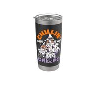 Halloween Chillin con i miei mostri brividi Bicchiere termico in acciaio inox doppia parete