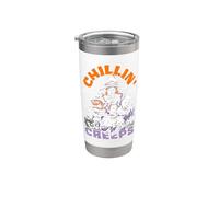 Halloween Chillin con i miei mostri brividi Bicchiere termico in acciaio inox doppia parete