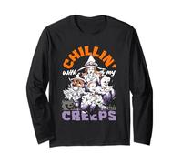 Halloween Chillin con i Miei Mostri brividi Maglia a Manica