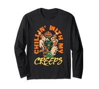 Halloween Chillin con i Miei Mostri brividi Maglia a Manica