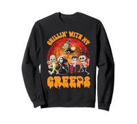 Halloween Chillin con i Miei Mostri brividi Zombie Vampiro Felpa