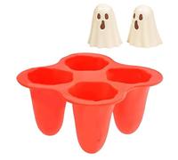 Halloween Chocolate Molds, Ghost Shaped Silicone Baking Mold Set, Reusable Food-Grade Fondant Tray, Safe Ice Candy Wax Cookie Cake Maker for Holiday Party Treats, Dessert Decorations, 10x10x9cm