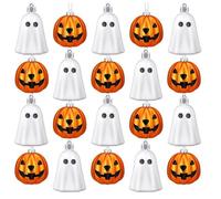 Halloween Christmas Tree Ornaments, Halloween Hanging Decorations, Home Seasonal Decor, 20 Pieces Pumpkin Ghost Shape Hangable Pendants for Family Gathering Door Garden Event Planners Yard