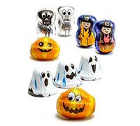 Halloween - Cioccolatini La Suissa g 500 - Fantasmini e Zucchette - Praline Assortite di Cioccolato al Latte e Fondenti Ripiene di Morbida Crema - Senza Glutine