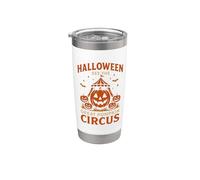 Halloween Circo Zucca Poster Bicchiere termico in acciaio inox doppia parete
