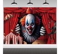 Halloween Clown Sfondo Banner 180x110cm Sangue Circo Segno per il Partito