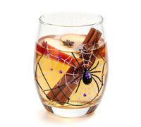 Halloween Cocktail Glass 420ml Spooky Ghost Pumpkin Clear Drinkware