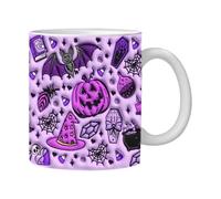 Halloween Coffee Cups | Offer Multiple Benefits Fun Ceramic Halloweens Coffees Cup | Hallo-ween Tabletop Decor, 3D Effect Ceramics Pumpkin Cupes for Home Restaurant