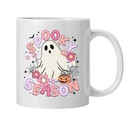 Halloween Coffee Mug - 350 ml Ghost Pattern Halloween Cups | 9,5 x 8 cm Ceramic Pumpkin Mugs | Lightweight Halloweeen Accessories Trick Or Treat Reusable Tea Carrier For Coffee Lovers And Birthday