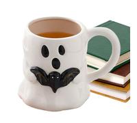 Halloween Coffee Mug, Ghost Ceramic Cup, Cute Halloween Drinkware, Sturdy Decorative Design, Spooky Tableware for Party Favors, Bedroom, Kitchen, Bookshelf, Desk, White Color