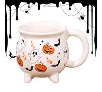 Halloween Coffee Mug, Spooky Fall Drinkware Cup, Fun Trick-Or-Treat Themed Design, 13x9.5cm, Ceramic Beverage Holder, Kitchen Counter Party Table Use Supplies Serving Creative Table Centerpiece