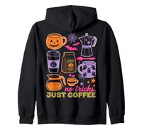 Halloween Coffee No Tricks Just Coffee Spooky Humor Felpa con Cappuccio