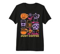Halloween Coffee No Tricks Just Coffee Spooky Humor Maglietta Premium