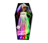 Halloween Coffin Sign - Halloween Coffin Musical Ornament with Lights