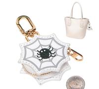 Halloween Coin Purse | Mini Pumpkin Spider Zipper Keychain Cute | Small Credit Card Holder - Eye-Catching Coin Purse for Schoolbag Phone Backpack